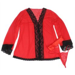 Comprar SUBBLIME - BATA TELA TRANSPARENTE DETALLE ENCAJE ROJO L/XL al mejor precio - Envíos Discretos