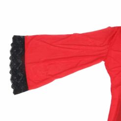 Comprar SUBBLIME - BATA TELA TRANSPARENTE DETALLE ENCAJE ROJO S/M al mejor precio - Envíos Discretos