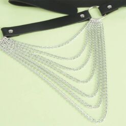 Comprar SUBBLIME - CINTURÓN DE CADENAS CUERO NEGRO TALLA ÚNICA al mejor precio - Envíos Discretos