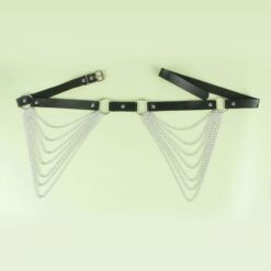 Comprar SUBBLIME - CINTURÓN DE CADENAS CUERO NEGRO TALLA ÚNICA al mejor precio - Envíos Discretos