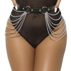 Comprar SUBBLIME - CINTURÓN DE CADENAS CUERO NEGRO TALLA ÚNICA al mejor precio - Envíos Discretos