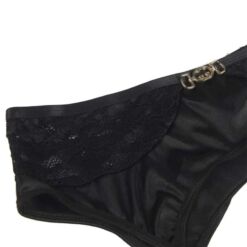 Comprar SUBBLIME - SET DE 3 PIEZAS SUJETADOR + TANGA + LIGA ENCAJE NEGRO L/XL al mejor precio - Envíos Discretos