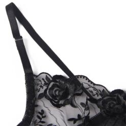Comprar SUBBLIME - SET DE 3 PIEZAS SUJETADOR + TANGA + LIGA ESTAMPADO FLORAL NEGRO L/XL al mejor precio - Envíos Discretos
