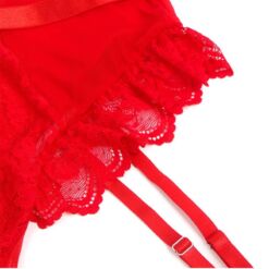 Comprar SUBBLIME - TEDDY CON LIGA DETALLE ENCAJE Y TIRAS ROJO L/XL al mejor precio - Envíos Discretos