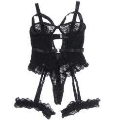 Comprar SUBBLIME - TEDDY CON LIGA DETALLE ENCAJES Y TIRAS NEGRO S/M al mejor precio - Envíos Discretos