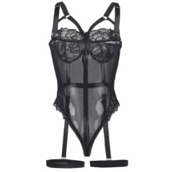 Comprar SUBBLIME - TEDDY CON LIGUERO DETALLE TIRAS PECHO NEGRO S/M al mejor precio - Envíos Discretos