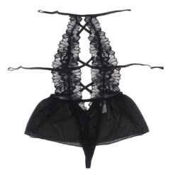 Comprar SUBBLIME - TEDDY CUELLO HALTER ESPALDA DESCUBIERTA ENCAJE NEGRO L/XL al mejor precio - Envíos Discretos
