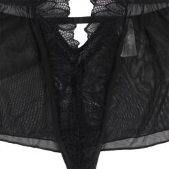 Comprar SUBBLIME - TEDDY CUELLO HALTER ESPALDA DESCUBIERTA ENCAJE NEGRO S/M al mejor precio - Envíos Discretos