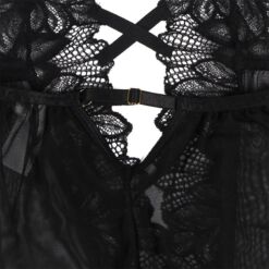 Comprar SUBBLIME - TEDDY CUELLO HALTER ESPALDA DESCUBIERTA ENCAJE NEGRO S/M al mejor precio - Envíos Discretos