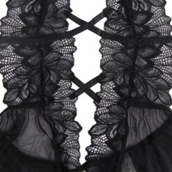 Comprar SUBBLIME - TEDDY CUELLO HALTER ESPALDA DESCUBIERTA ENCAJE NEGRO S/M al mejor precio - Envíos Discretos