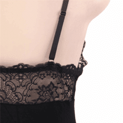 Comprar SUBBLIME - TEDDY DETALLE ENCAJE FLORAL NEGRO S/M al mejor precio - Envíos Discretos