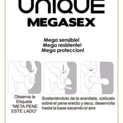 Comprar UNIQ - MEGASEX PRESERVATIVOS SENSITIVOS CON LIGUERO SIN LATEX 3 UNIDADES al mejor precio - Envíos Discretos