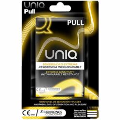 Comprar UNIQ - PULL PRESERVATIVOS CON TIRAS SIN LÁTEX 3 UNIDADES al mejor precio - Envíos Discretos