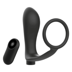 Comprar ADDICTED TOYS - ANILLA PENE CON PLUG ANAL CONTROL REMOTO NEGRO RECARGABLE al mejor precio - Envíos Discretos