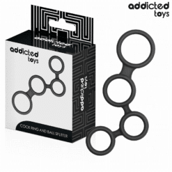 Comprar ADDICTED TOYS - ANILLO PARA EL PENE CON DIVISORES PARA TESTÍCULOS al mejor precio - Envíos Discretos