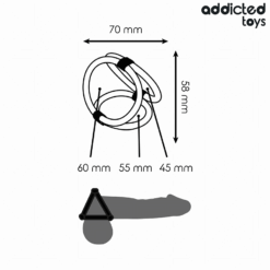 Comprar ADDICTED TOYS - ANILLO TRIPLE PARA EL PENE al mejor precio - Envíos Discretos