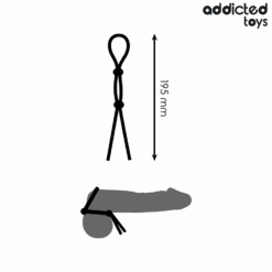 Comprar ADDICTED TOYS - CUERDA SILICONA PARA EL PENE DE LAZO DOBLE al mejor precio - Envíos Discretos