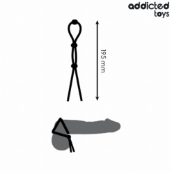 Comprar ADDICTED TOYS - CUERDA SILICONA PARA EL PENE DE LAZO TRIPLE al mejor precio - Envíos Discretos