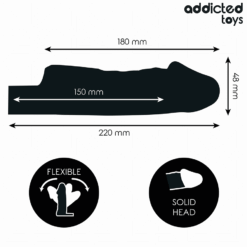 Comprar ADDICTED TOYS - EXTENSOR PARA EL PENE TRANSPARENTE 27 CM al mejor precio - Envíos Discretos