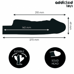 Comprar ADDICTED TOYS - FUNDAS PARA EL PENE TRANSPARENTE TALLA M 27 CM al mejor precio - Envíos Discretos
