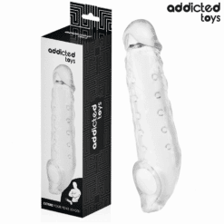 Comprar ADDICTED TOYS - FUNDAS PARA EL PENE TRANSPARENTE TALLA M 27 CM al mejor precio - Envíos Discretos