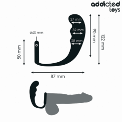 Comprar ADDICTED TOYS - PLUG ANAL CON ANILLO SILICONA MODELO 4 al mejor precio - Envíos Discretos