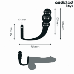 Comprar ADDICTED TOYS - PLUG ANAL CON ANILLO SILICONA MODELO 1 al mejor precio - Envíos Discretos