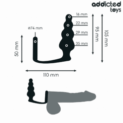 Comprar ADDICTED TOYS - PLUG ANAL CON ANILLO SILICONA MODELO 5 al mejor precio - Envíos Discretos