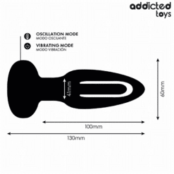 Comprar ADDICTED TOYS - PLUG ANAL CON LENGUA VIBRADORA Y CONTROL REMOTO al mejor precio - Envíos Discretos