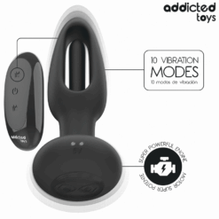 Comprar ADDICTED TOYS - PLUG ANAL CON LENGUA VIBRADORA Y CONTROL REMOTO al mejor precio - Envíos Discretos
