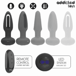 Comprar ADDICTED TOYS - PLUG ANAL CON LENGUA VIBRADORA Y CONTROL REMOTO al mejor precio - Envíos Discretos