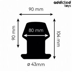 Comprar ADDICTED TOYS - PLUG ANAL HUECO EXTREM SILICONA TALLA L 10,4 CM al mejor precio - Envíos Discretos
