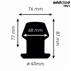 Comprar ADDICTED TOYS - PLUG ANAL HUECO EXTREM SILICONA TALLA M 8,7 CM al mejor precio - Envíos Discretos