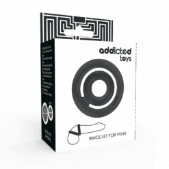 Comprar ADDICTED TOYS - POTENZ SET ANILLOS PENE NEGRO al mejor precio - Envíos Discretos