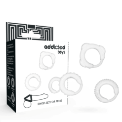 Comprar ADDICTED TOYS - SET 3 ANILLOS PENE CLEAR al mejor precio - Envíos Discretos