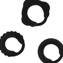 Comprar ADDICTED TOYS - SET 3 ANILLOS PENE NEGRO al mejor precio - Envíos Discretos