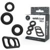 Comprar ADDICTED TOYS - SET 4 ANILLOS SILICONA PARA EL PENE al mejor precio - Envíos Discretos