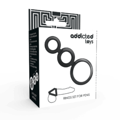 Comprar ADDICTED TOYS - SET ANILLOS PENE Y TESTÍCULOS - AHUMADO al mejor precio - Envíos Discretos