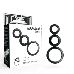 Comprar ADDICTED TOYS - SET ANILLOS PENE Y TESTÍCULOS - AHUMADO al mejor precio - Envíos Discretos