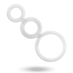 Comprar ADDICTED TOYS - SET ANILLOS PENE Y TESTÍCULOS CLEAR al mejor precio - Envíos Discretos