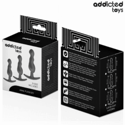 Comprar ADDICTED TOYS - SET DE 3 PLUG ANAL SILICONA MODELO 1 al mejor precio - Envíos Discretos