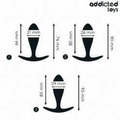 Comprar ADDICTED TOYS - SET DE 3 PLUG ANAL SILICONA MODELO 2 al mejor precio - Envíos Discretos