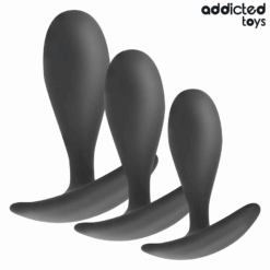 Comprar ADDICTED TOYS - SET DE 3 PLUG ANAL SILICONA MODELO 2 al mejor precio - Envíos Discretos