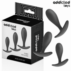 Comprar ADDICTED TOYS - SET DE 3 PLUG ANAL SILICONA MODELO 2 al mejor precio - Envíos Discretos