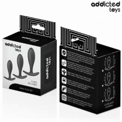 Comprar ADDICTED TOYS - SET DE 3 PLUG ANAL SILICONA MODELO 2 al mejor precio - Envíos Discretos