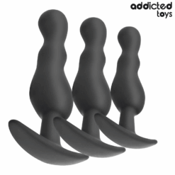 Comprar ADDICTED TOYS - SET DE 3 PLUG ANAL SILICONA MODELO 1 al mejor precio - Envíos Discretos