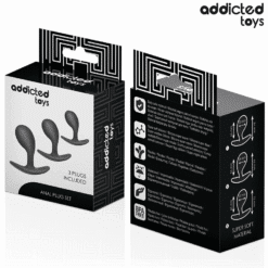 Comprar ADDICTED TOYS - SET DE 3 PLUG ANAL SILICONA MODELO 3 al mejor precio - Envíos Discretos