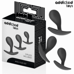 Comprar ADDICTED TOYS - SET DE 3 PLUG ANAL SILICONA MODELO 3 al mejor precio - Envíos Discretos