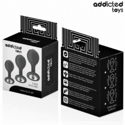 Comprar ADDICTED TOYS - SET DE 3 PLUG SILICONA ANAL CON JOYA al mejor precio - Envíos Discretos