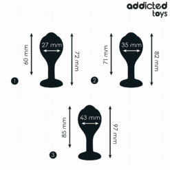 Comprar ADDICTED TOYS - SET DE 3 PLUG SILICONA ANAL CON JOYA al mejor precio - Envíos Discretos